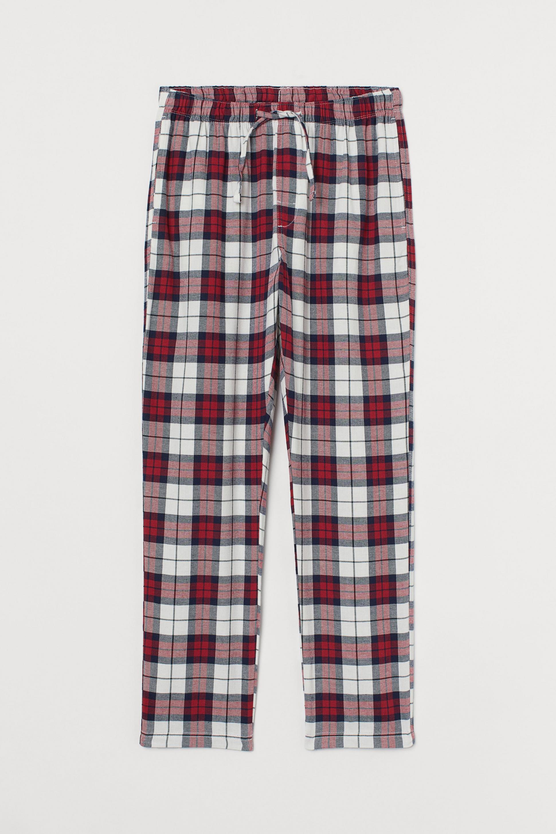 SIORO Bas de Pyjama en Flanelle pour Homme Pantalon de détente en Coton Doux à Carreaux 